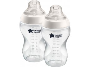 TOMMEE TIPPEE Kojenecká lahev ANTI-COLIC, transparent, 340 ml, 2ks