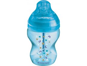 TOMMEE TIPPEE Kojenecká lahev ANTI-COLIC,  0+,  260 ml, modrá, 1ks