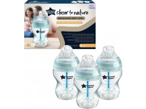 TOMMEE TIPPEE Set kojeneckých lahví advanced ANTI-COLIC, 260 ml, 3ks