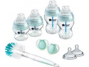 TOMMEE TIPPEE Advanced novorozenecký set lahví s kartáčem, 8ks