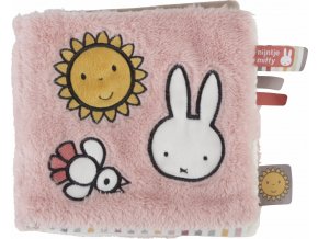 Little Dutch Textilní knížka s aktivitami králíček Miffy Fluffy Pink