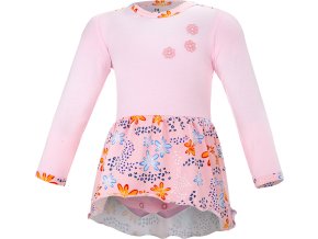 Little Angel body šaty tenké DR Outlast® - růžová baby/růžová kytky (Velikost 68)