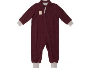 LEOKID Fleecový overal Snowberry Redwood vel. 18 - 24 měsíců (vel. 86)