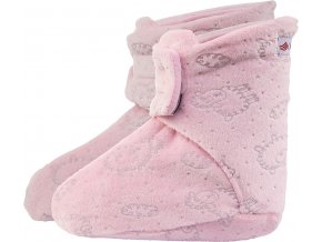 Little Angel bačkorky NICKI Outlast® - sv.růžová-ovečky (Velikost 1)