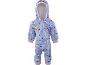 Little Angel overal podšitý lem Outlast® - denim kostičky (Velikost 62)