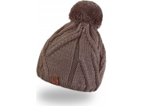 Little Angel Čepice pletená bambule Outlast ® - tm.šedá (Velikost 5 | 49-53 cm)