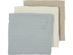 Mušelínové pleny 3-balení - Offwhite/light grey/sand