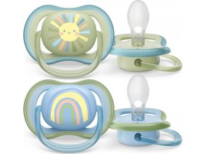 PHILIPS AVENT Philips AVENT Šidítko Ultra air Obrázek 0-6m chlapec (duha), 2ks