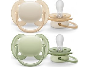 PHILIPS AVENT Philips AVENT Šidítko Ultrasoft Premium neutral 0-6m chlapec, 2 ks