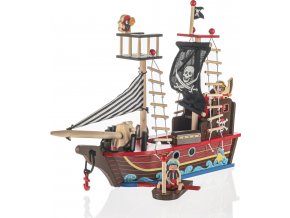 ZOPA Dřevěná pirátská loď