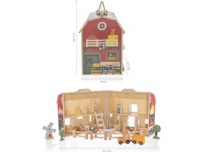 ZOPA Dřevěná přenosná aktivity farma (Varianta 2023)