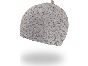 Little Angel Čepice smyk natahovací TISK Outlast ® - šedý melír eukalyptus (Velikost 3 | 42-44 cm)