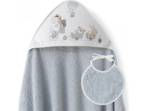 INTERBABY | OSUŠKA froté ZVÍŘÁTKA - šedá