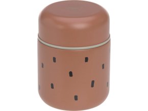 LÄSSIG KIDS LÄSSIG Food Jar Medium Happy Prints caramel (Varianta LÄSSIG Food Jar Medium Happy Prints caramel)