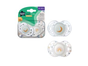 TOMMEE TIPPEE Šidítko silikon Night, 18-36m, 2ks