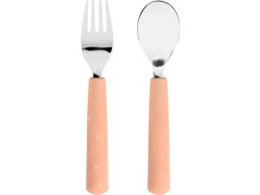 Lässig BABIES Cutlery with Silicone Handle 2pcs apricot