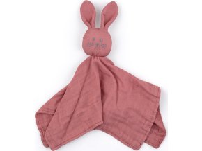 PETITEMARS PETITE&MARS Mazlíček bambusový mušelínový Hugo Dusty Rose 0m+