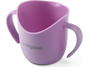 BABYONO BABYONO Hrnek ergonomický s oušky 120 ml fialový 6m+