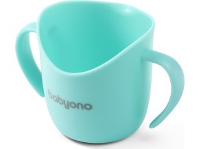 BABYONO BABYONO Hrnek ergonomický s oušky 120 ml mint 6m+