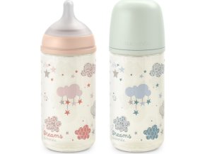 SUAVINEX | Láhev sklo DREAMS 240 ml fyziologická SX PRO +0 SF - zelená (Varianta SUAVINEX | Láhev sklo DREAMS 240 ml fyziologická SX PRO +0 SF - zelená)
