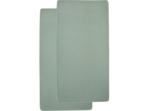 Žerzejové prostěradlo 60x120 - Stone green