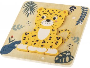 ZOPA Dřevěné puzzle malé (Varianta Leopard)