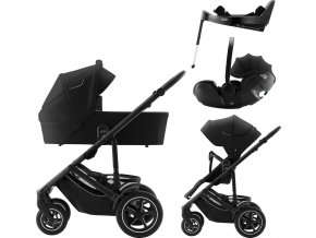 BRITAX Set kočárek Smile 5Z + hluboká korba + autosedačka Baby-Safe PRO + Vario Base