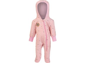 Little Angel overal podšitý BIO DR Outlast® - sv.růžová hvězdičky/růžová baby (Velikost 56)
