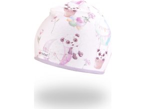 Little Angel Čepice podšitá Outlast® - panda/sv.fialová (Velikost 1 | 36-38 cm)