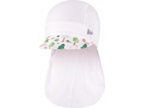 Little Angel kšiltovka tenká pirát Outlast® - bílá/les (Velikost 2 | 39-41 cm)
