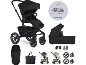 EASYWALKER EASYWALKER Kočárek kombinovaný Jimmey Pepper Black XXL AIR + RWS