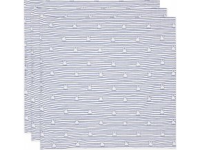 Jollein Pleny 3 ks 70x70 cm Miffy Stripe Navy