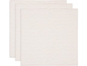 Jollein Pleny 3 ks 70x70 cm Miffy Stripe Biscuit