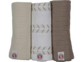 LODGER Swaddler Solid Matcha 3balení 70 x 70 cm Birch