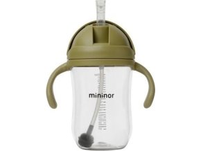 MININOR Lahev s brčkem Tritan 330 ml Moss Green
