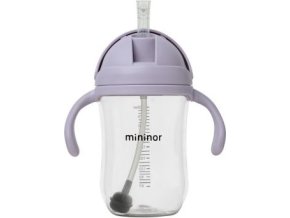 MININOR Lahev s brčkem Tritan 330 ml Lilac Flower