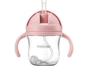 MININOR Lahev s brčkem Tritan 220 ml Rose