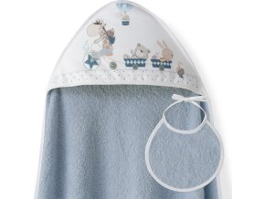 INTERBABY | OSUŠKA froté ZVÍŘÁTKA + bryndák - petrolejová