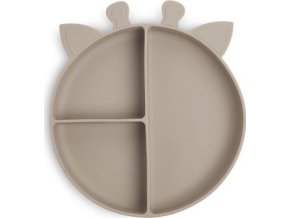 NUUROO Orla Silikonový dělený talíř Giraffe Cobblestone