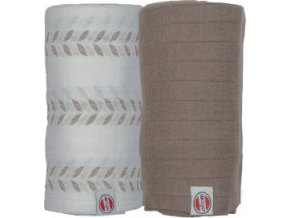 LODGER Swaddler Solid Matcha 2balení 110 x 110 cm Birch/Buffalo