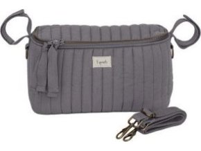 3 SPROUTS Organizér na kočárek prošívaný Solid Charcoal Grey