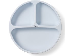 BABYONO BABYONO Talíř silikonový s přísavkou - blue 6m+