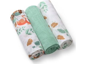 BABYONO BABYONO Pleny mušelínové Super Soft 3 ks - Mint, 70x70 cm
