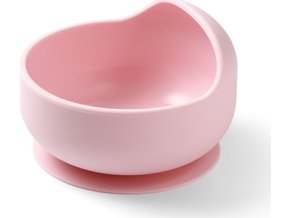 BABYONO BABYONO Miska silikonová s přísavkou - pink 6m+