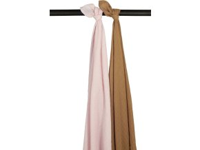 Mušelínové pleny 2-balení Soft pink/toffee