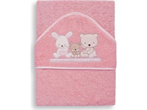 Interbaby OSUŠKA froté 100x100 LOVE - růžová