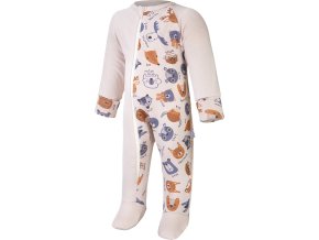 Little Angel overal smyk DR TISK Outlast® - latte/latte barevná zvířátka