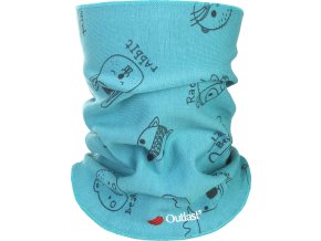 Little Angel nákrčník dětský smyk TISK Outlast® - tm.tyrkys zvířátka