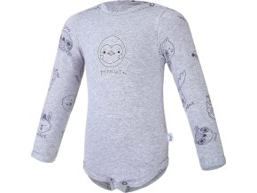 Little Angel body smyk obrázek TISK Outlast® - šedý melír/šedý melír zvířátka