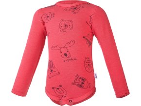 Little Angel body smyk TISK Outlast® - cihlová zvířátka/cihlová (Velikost 62)